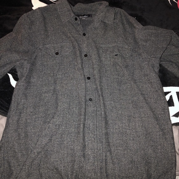 Gray long sleeve button up - Picture 1 of 2